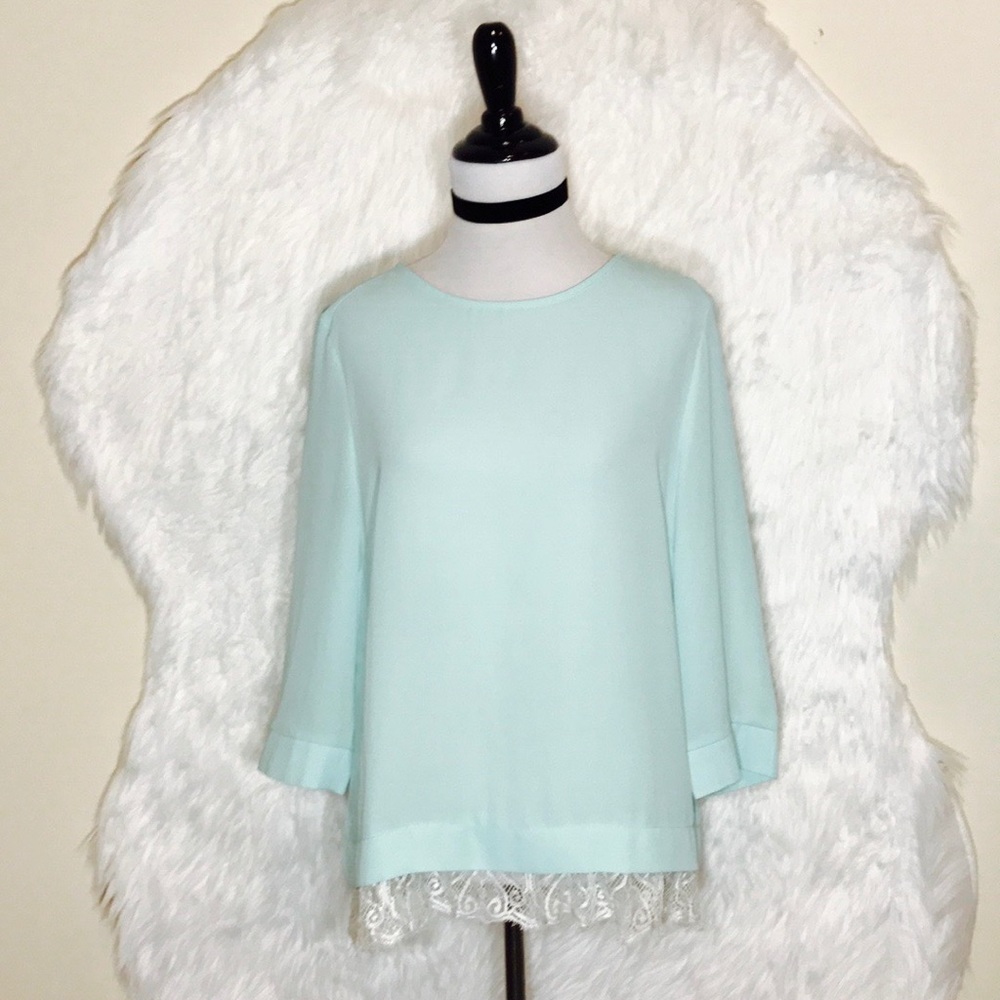 Atmosphere Mint Green 3/4 sleeve Top